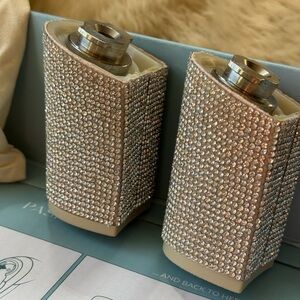 Pashion footwear assorted heels -4” crystals & 3” latte